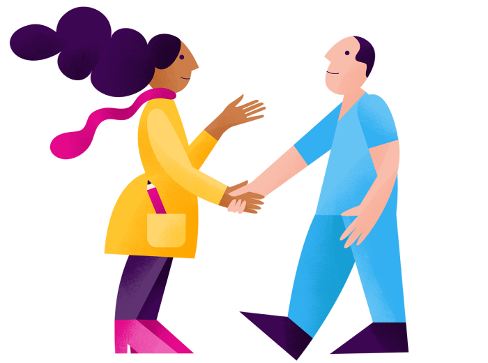 Two IntelyPro nurses shaking hands