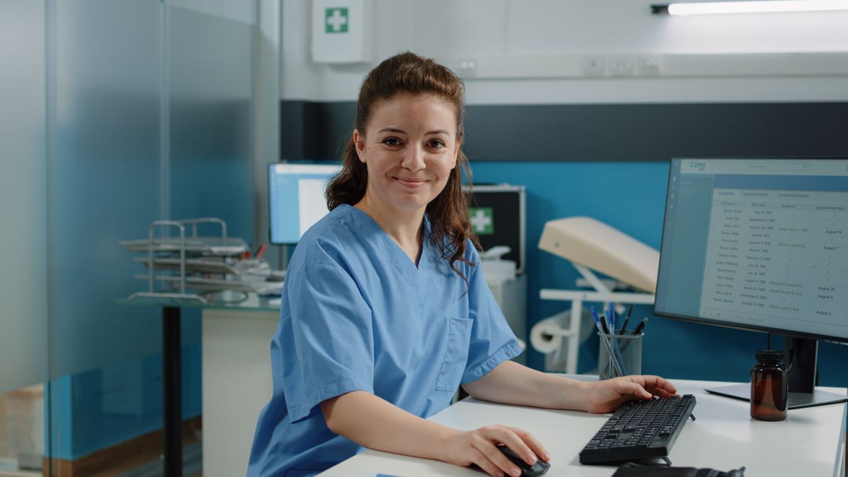 Medical assistant at the office