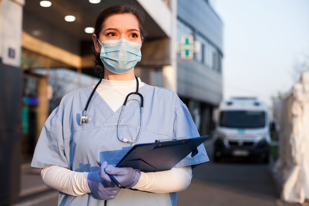 Nurse wearing PPE