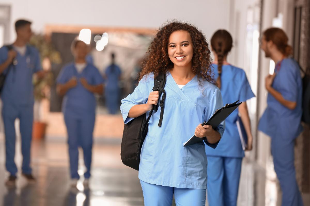 A future nursing school graduate carries their nursing student resume.