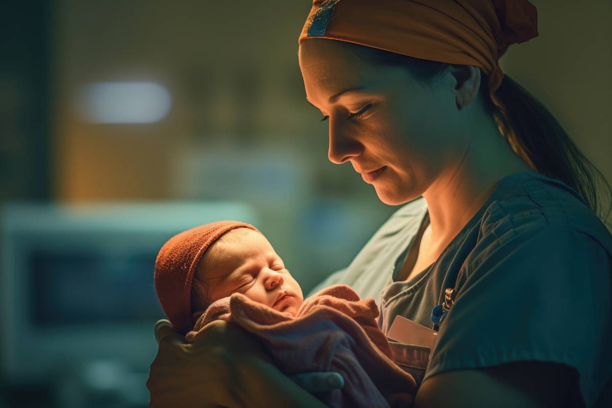 A nurse works her first shift of the job she got with her neonatal nurse resume.
