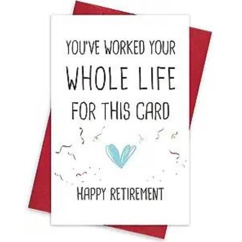 Amusing nurse retirement card.