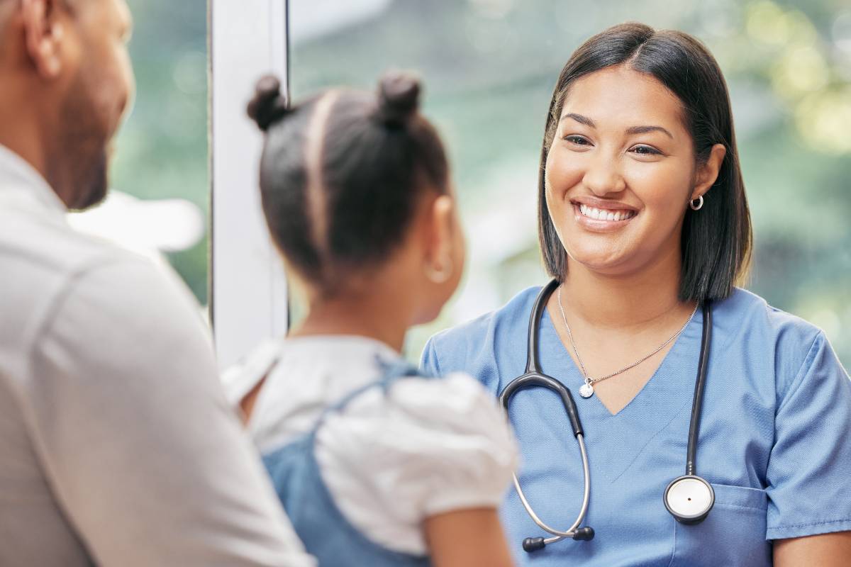 A nurse works at the latest of her children's hospital jobs.