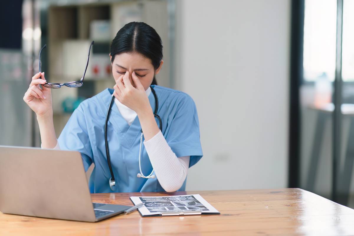 A nurse experiences moral distress at work.