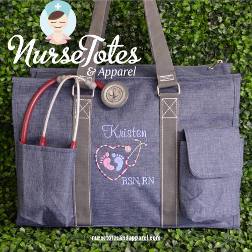 Custom Nurse Lunch Bag, Nursing is a Work of Heart, Nurse Lunch