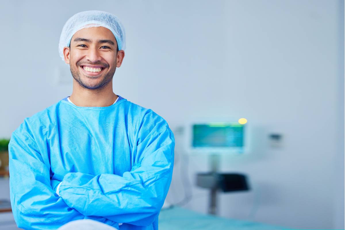 A nurse prepares for surgery by using their CNOR certification skills.