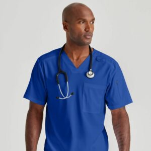 Man in Greys Anatomy scrubs.
